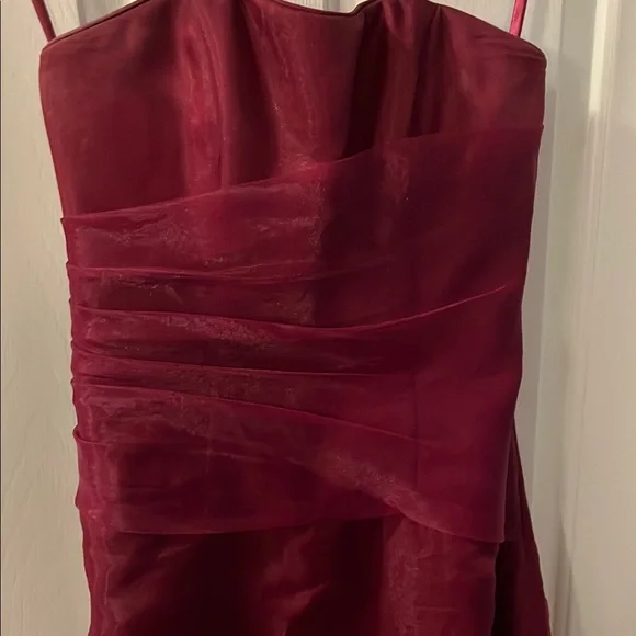 Elegant Raspberry Strapless Dress - Picture 7 of 7